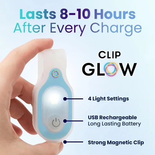 Miniatura 4 de Clipglow - Luz de enfermería con clip, luz de turno de noche de enfermería, brillante, ligera, magnética, portátil, linterna recargable por USB