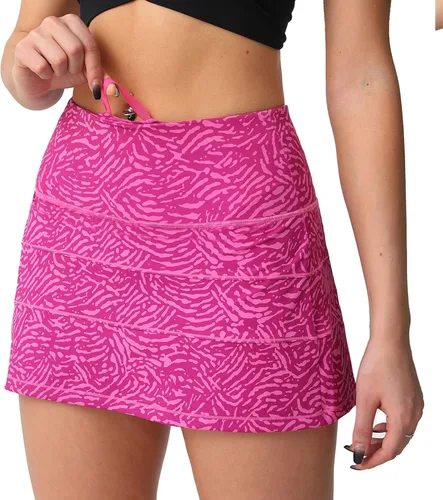 Miniatura 2 de Husnainna Falda pantalón plisada de cintura alta con bolsillos para tenis y golf para mujer, pantalones cortos incorporados para el entrenamiento