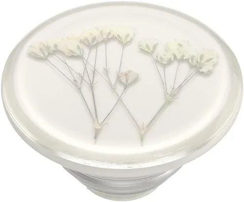 Miniatura 4 de PopSockets Agarre para Teléfono con Soporte Expandible, Agarre Adhesivo - Flor Prensada Aliento de Bebé Plumeria