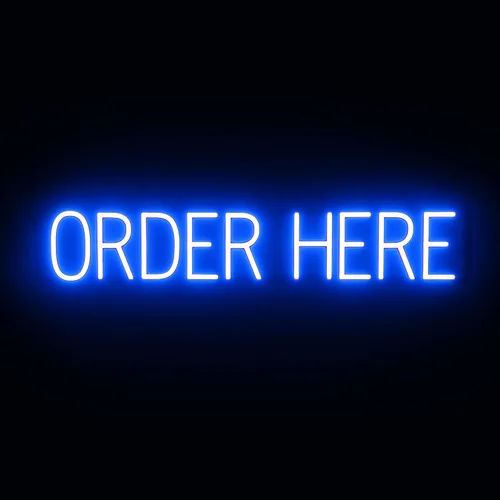 Miniatura 16 de SpellBrite Letrero de solo efectivo, aspecto de neón para efectivo, luz LED azul, 17.5 x 15.0 pulgadas