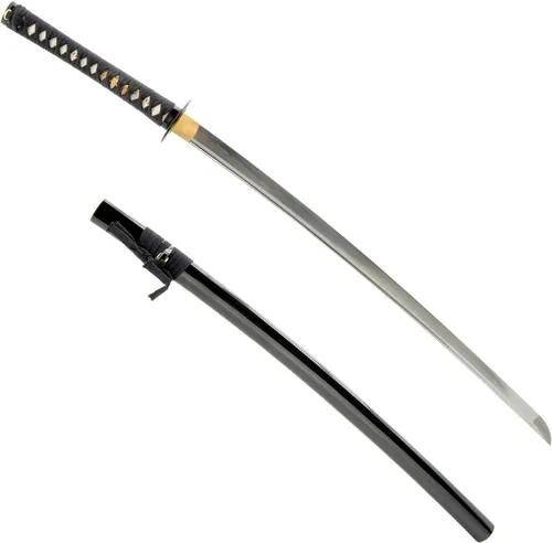 Miniatura 11 de Handmade Sword Espada katana samurái japonesa, práctica, forjada a mano, acero al carbono 1060, templado al calor, espiga completa, afilada, vaina