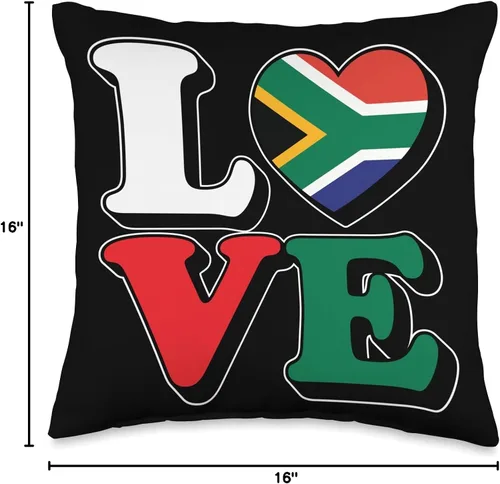 Miniatura 4 de I Heart South Africa Is In My Heart Traveler Gifts I Love South Africa Travel Souvenir Vacation African Pride - Almohada de 16 x 16 pulgadas