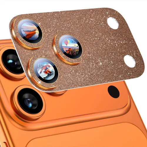 Miniatura 12 de Uyiton Compatible con iPhone 17 Pro Protector de Lente de Cámara - [No Fácil de Romper][Fuerte Adsorción][Compatible con Fundas] Cubierta de Titanio