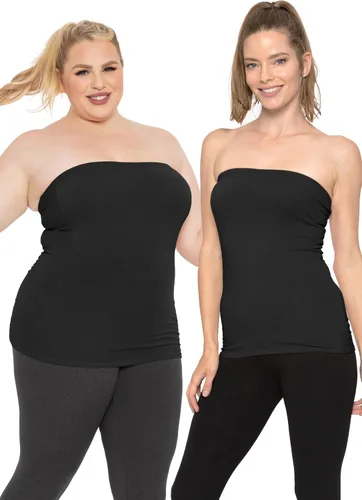 Miniatura 2 de La elasticidad es comodidad - Camiseta entallada de algodón sin tirantes para mujer