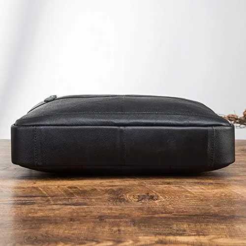 Miniatura 6 de Genuine Leather Sling Bag for Men Small Shoulder Messenger Pack for Outdoor Travel Business with Gift Box