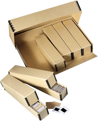 Lineco, Archival - Caja de almacenamiento deslizante de 15.5 x 11.5 x 3 pulgadas, capacidad para hasta 840 películas, con 6 estuches internos, color