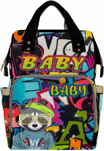 Miniatura 36 de Mochilas personalizadas con nombre personalizado para bebé, bolsa de pañales con monograma con bolsillos térmicos para adultos y niños, impermeable