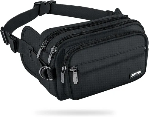 AGPTEK Fanny Pack for Women Men, RFID Large Capacity Waist Wallet Bag, Adjustable & Waterproof Bum Belt Pouch for Travel, Running, Shopping, Hiking,