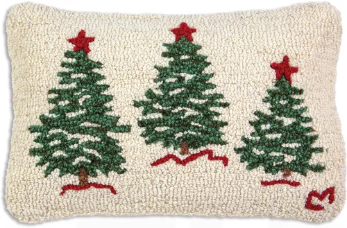 Miniatura 6 de Chandler 4 Corners Almohada Decorativa de Lana con Diseño de Árbol Elegante Tejida a Mano por Artista (18 x 18 pulgadas) Almohada de Navidad