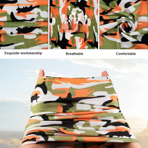 Miniatura 5 de Bufanda transpirable para el cuello, máscara facial para hombres y mujeres, senderismo, ciclismo, deportes, pesca, protección solar UV bandana