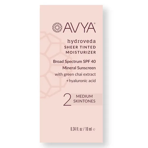 Miniatura 5 de AVYA SPF 40 - Hidratante tintado transparente con ácido hialurónico y chai verde, tratamiento ayurvédico avanzado para una piel equilibrada y más