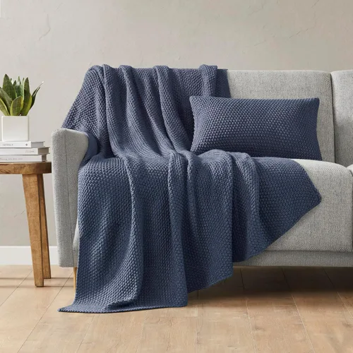 Miniatura 8 de Ink+Ivy Bree - Funda de almohada de punto de textura suave, funda decorativa europea, diseño de estilo de vida de cabaña para sofá, cama, sala