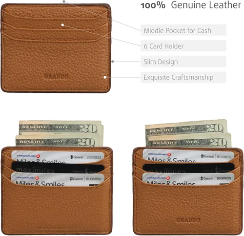 Miniatura 6 de Grande -3633 Estuches para tarjetas, Camello, Minimalista
