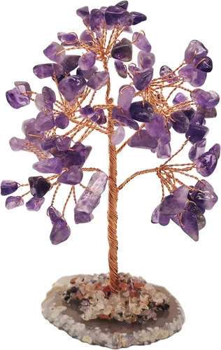 Mina Heal Árbol bonsái de cristales curativos para decoración del hogar, decoración de habitación y escritorio de oficina, regalos espirituales para