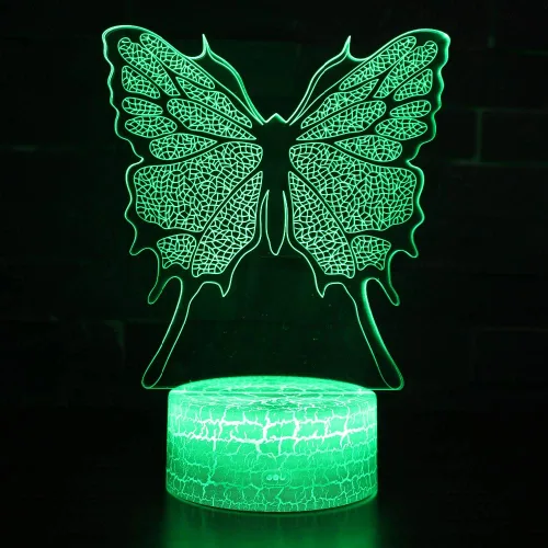 Miniatura 7 de 7 color cambiante noche lámpara 3D atmósfera luz 3D ilusión visual LED lámpara para niños juguete Navidad regalos cumpleaños