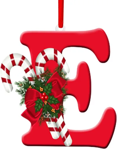 Miniatura 11 de Colgante de decoración para árbol de Navidad de 26 letras, adornos de árbol de Navidad, adornos de Navidad personalizados, decoración de Navidad