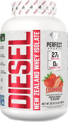 Miniatura 21 de PERFECT SPORTS Diesel 100% aislado de proteína de suero de Nueva Zelanda Endulzado con stevia, sin ingredientes artificiales, apto para dieta Keto