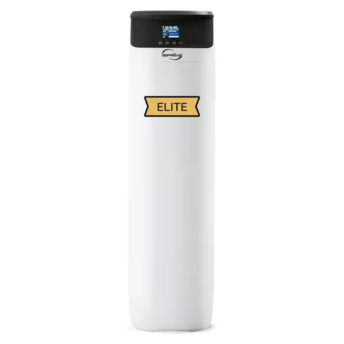 iSpring Sistema de Ablandador de Agua para Toda la Casa, 50,000 Granos de Alta Capacidad Elimina la Dureza con Retrolavado Automático y Alarma de