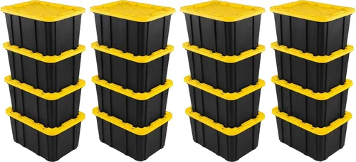 Miniatura 16 de Sterilite Paquete de 6 contenedores industriales, contenedores de almacenamiento de plástico con tapas, 17 galones, contenedores organizadores