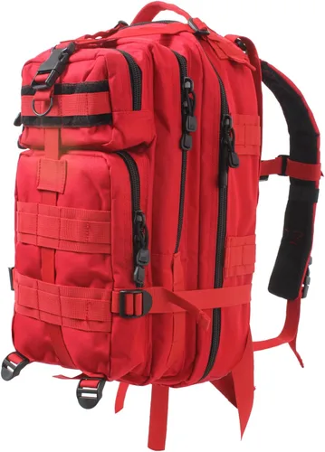 Rothco Mochila Trauma Kit - Incluye más de 190 artículos de supervivencia de emergencia para cualquier situación - Rojo