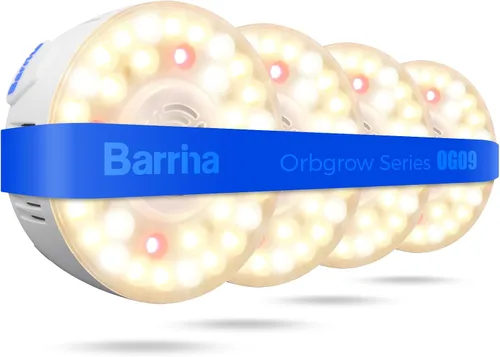 Miniatura 22 de Barrina Orbgrow OG09 Puck - Luz LED de crecimiento, 5000K 9W (equivalente a 135 vatios), luces de plantas para plantas de interior de espectro