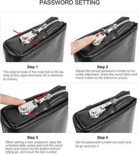 Miniatura 33 de Funda de piel de grano superior para hombre y mujer, múltiples bolsillos/ranuras, RFID de gran capacidad para tarjetas, cheques, dinero, pasaporte
