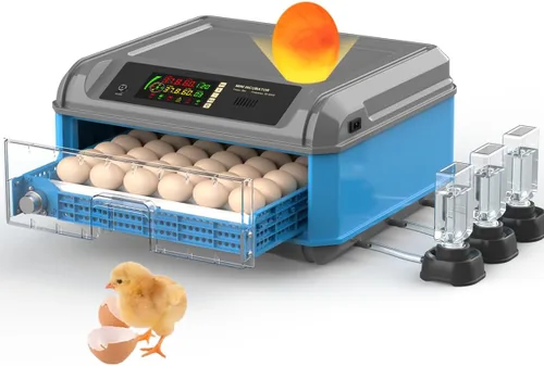 Incubadora de huevos mejorada para incubar huevos, incubadora de huevos de pollo con giro automático de huevos, control de humedad, sistema de