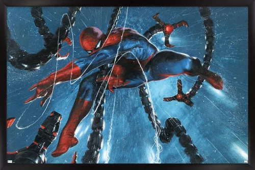 Miniatura 8 de Trends International Marvel Comics-Spider-Man, Doctor Octopus-Rain Cover Póster de pared, 14.725 x 22.375 pulgadas, versión enmarcada de madera