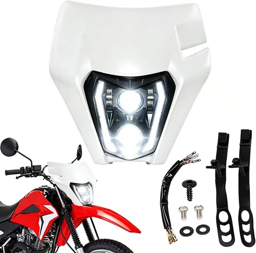 Miniatura 9 de CHANGCHENG - Faro delantero LED para moto de tierra de 66W 3000lm, kit de faro LED universal para motocicleta, faro para la mayoría de motos
