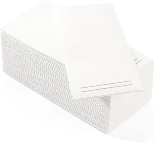 Miniatura 4 de Paquete de 100 toallas de mano de papel para invitados con sensación de lino, toallas de papel desechables súper absorbentes para baño, fiesta