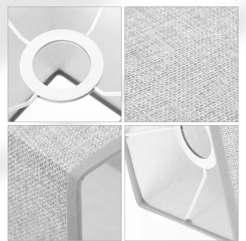 Miniatura 9 de DOITOOL Pantalla rectangular de lino, pantalla de tela de repuesto, pantalla de lámpara de araña, pantalla colgante, pantalla de tambor, cubierta