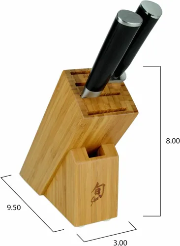 Miniatura 2 de Shun Juego clásico de 3 piezas Build-A-Block, incluye cuchillo de chef de 8 pulgadas, acero para afilar y bloque, juego de cuchillos japoneses