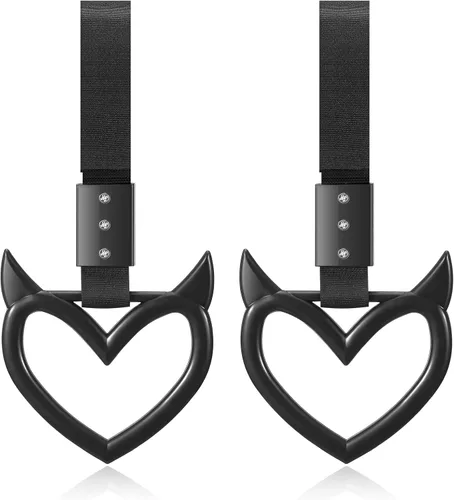 Fabbay - Llavero con mango de corazón, accesorio para automóvil, correa de mano de corazón, dije de deriva para decoración interior y exterior de