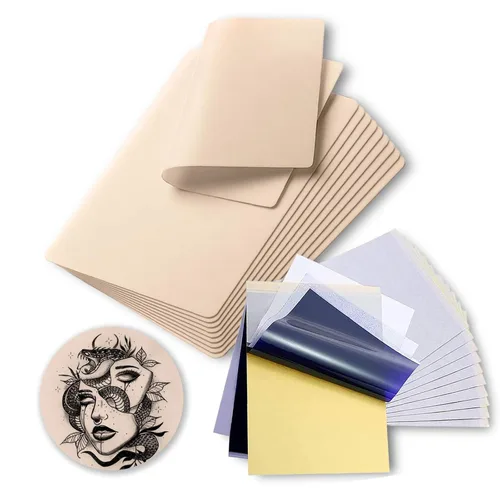 Miniatura 7 de Skins de práctica de tatuajes de piel falsa de 0.118 in - Usiriy Tattoo Skins 5pcs 8x12" 0.118 in de grosor sintético suave silicona piel práctica
