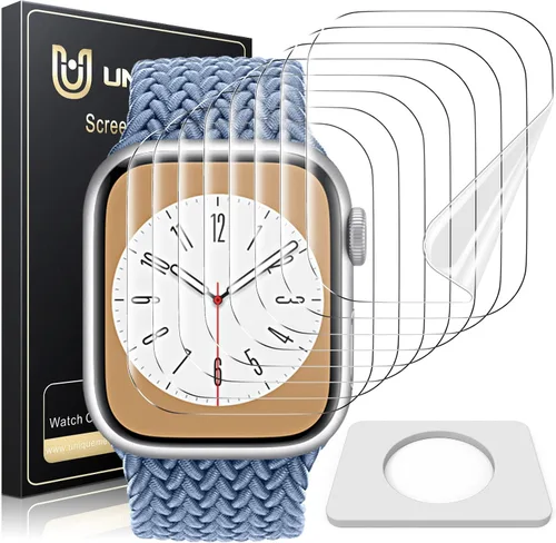 Miniatura 10 de UniqueMe Paquete de 8 protectores de pantalla para Apple Watch Series 11/10 de 42 mm - [TPU suave, no de vidrio][Sin burbujas] iWatch, protección