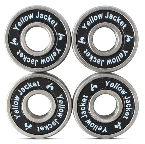 Miniatura 3 de Yellow Jacket - Paquete de 8 Rodamientos profesionales de alta calidad para patineta skate o longboard, 608, ABEC
