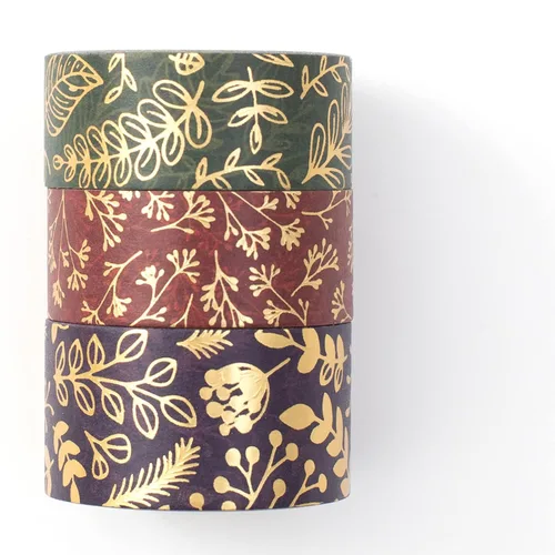 Miniatura 13 de YUBBAEX Gold Veins Washi Tape - Juego de cinta adhesiva decorativa para artes, manualidades, suministros de diario, planificadores, álbumes