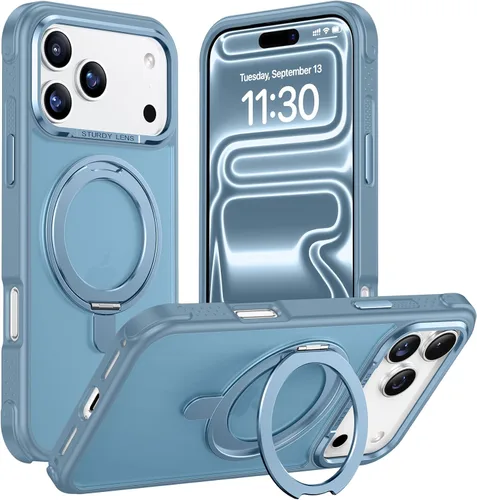 Miniatura 43 de Magnética para iPhone 12 e iPhone 12 Pro Funda, [con Soporte de Anillo Magnético Invisible Giratorio 360°][A Prueba de Golpes][Compatible