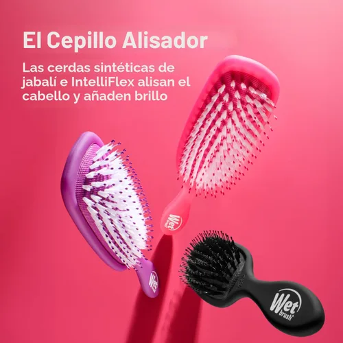 Miniatura 10 de Wet Brush Cepillo Potenciador de Brillo para el Cabello, Morado - Cerdas IntelliFlex Ultra Suaves Exclusivas - Las Cerdas Naturales de Jabalí Dejan