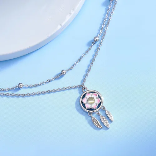 Miniatura 50 de CHIC & ARTSY Tobilleras delicadas de plata de ley S925 para verano, pulsera de tobillo ajustable multicapa para playa, joyería de pie para mujer