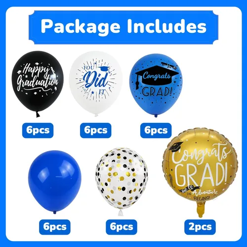 Miniatura 2 de HILAVO Globos negros, azules, blancos