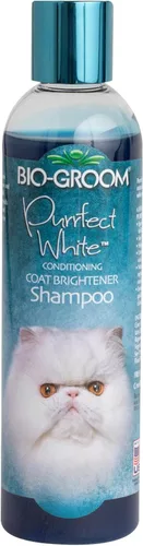 Bio-Groom Purrfect White Cat Shampoo - Champú para mascotas que mejora el color, suministros de baño para gatos, lavado de gatitos, suministros de