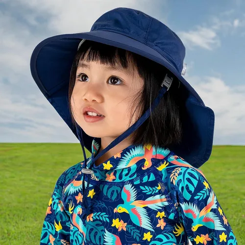 Miniatura 6 de JAN & JUL Sombrero de sol Xplorer de algodón ajustable para niños 50+ UPF