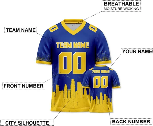 Miniatura 2 de Camiseta de fútbol personalizada para fanáticos de regalo cosido e impreso con el nombre del equipo, número de graffiti, hip-hop, para hombres