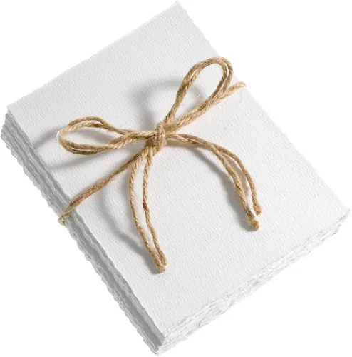 50 hojas de papel texturizado de 5 x 7 pulgadas, papel de acuarela con borde deckle borde, papel de acuarela de prensa en frío de 140 libras/300