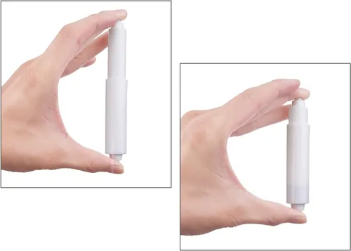 Miniatura 5 de Shappy 2 piezas de soporte universal de papel higiénico de repuesto con resorte, plástico retráctil de repuesto para papel higiénico, soporte