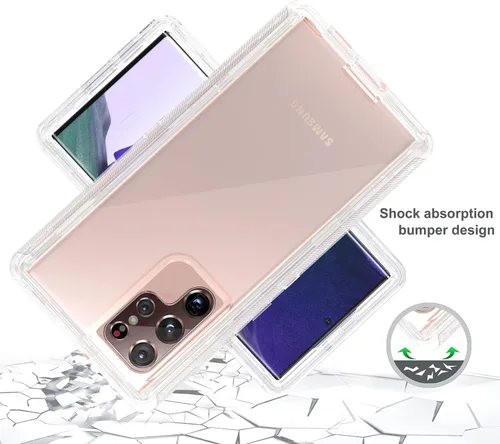 Miniatura 5 de Funda protectora 3 en 1 para Samsung Galaxy S22 Ultra, probada contra caídas militares, funda protectora resistente a prueba de golpes para Galaxy