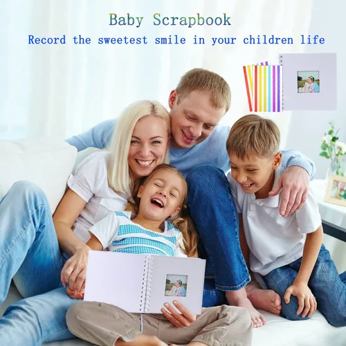 Miniatura 2 de Álbum de fotos de álbum de recortes, páginas de papel blanco, álbum de recortes, páginas de hojas, aniversario de boda, regalo de memoria familiar