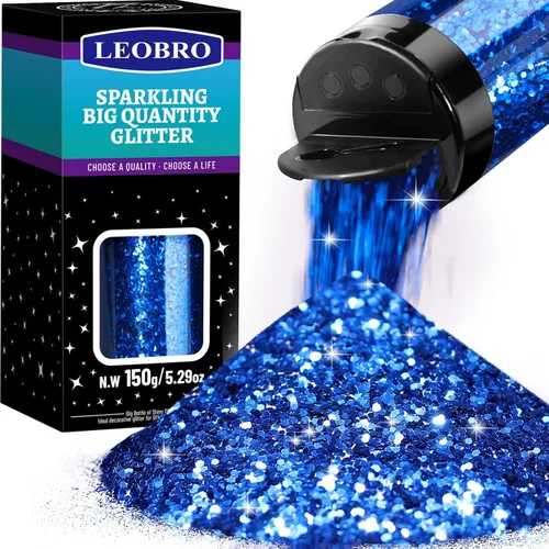 Miniatura 21 de Leobro - Brillantina rosa, 150 g/5.29 oz, brillantina fina iridiscente rosa intenso para manualidades, resina, uñas, cuerpo, decoraciones de San