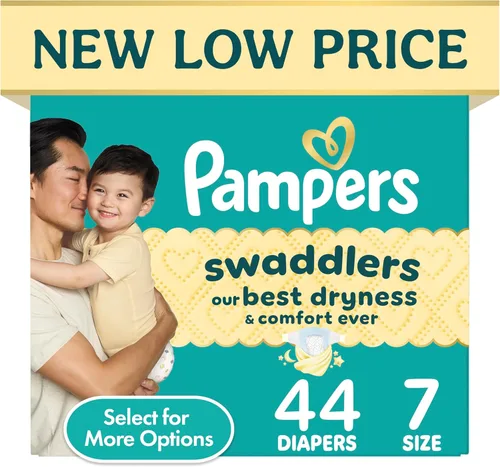 Miniatura 49 de Pañales Pampers Swaddlers, Talla 1 (8-14 libras), 198 unidades, absorbentes, mantiene al bebé seco y cómodo, pañal desechable seguro para la piel